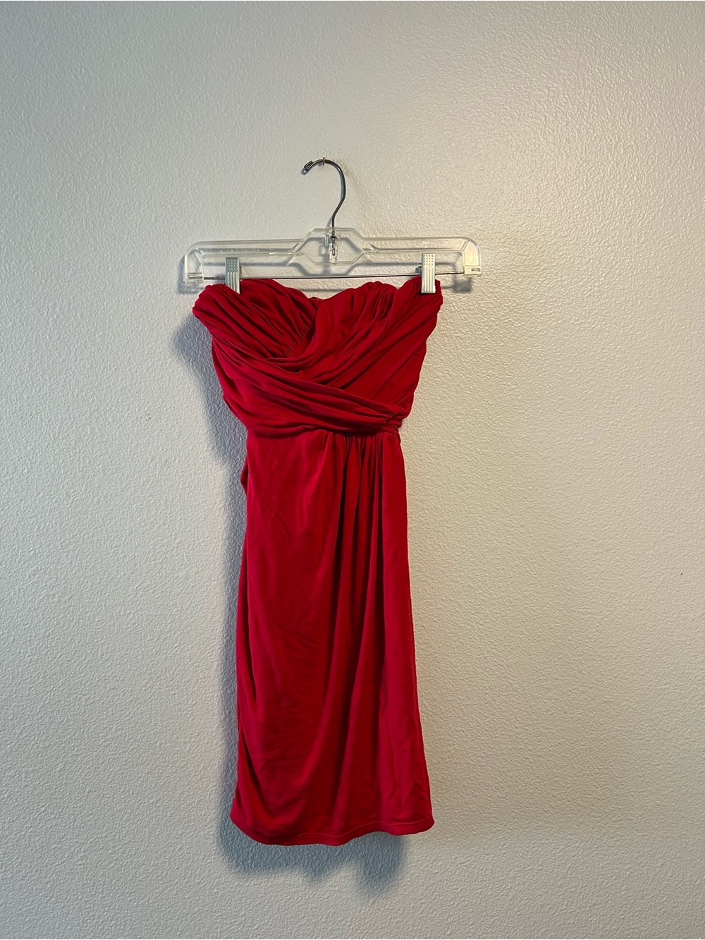 Gorgeous Rich Red Express Strapless Dress